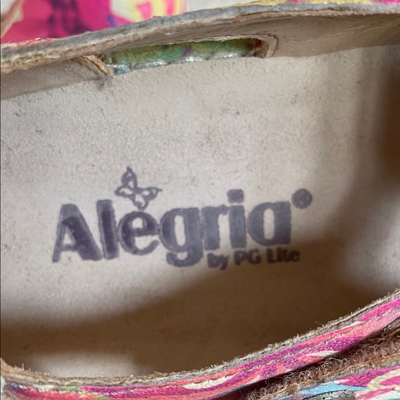 Alegria Leather Artsy Rainbow Multicolor Floral Heart Ergonomic Sandals, EU 38 - Picture 11 of 14